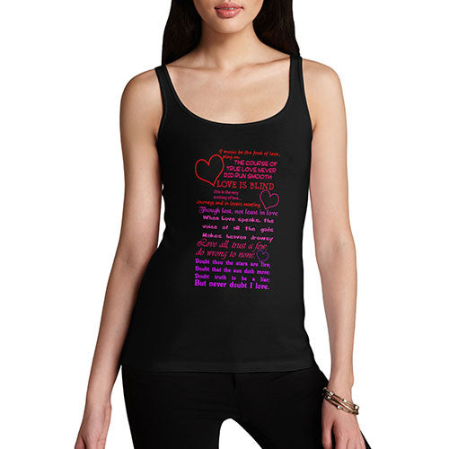 Women's Shakespeare Quotes Tank Top