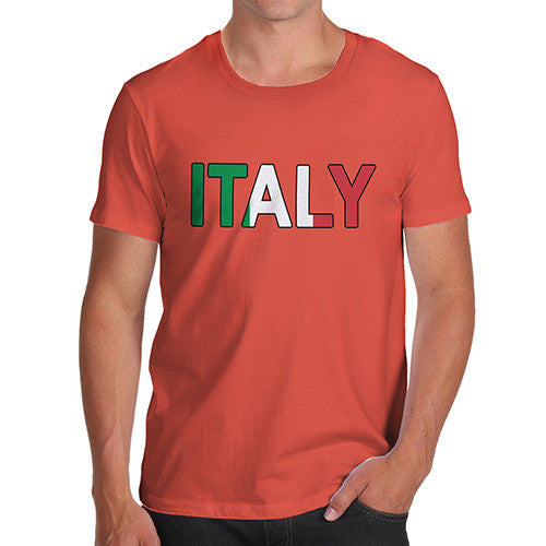 Men's Italy Flag Football T-Shirt
