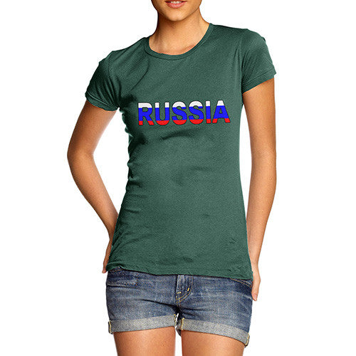 Women's Russia Flag Football T-Shirt