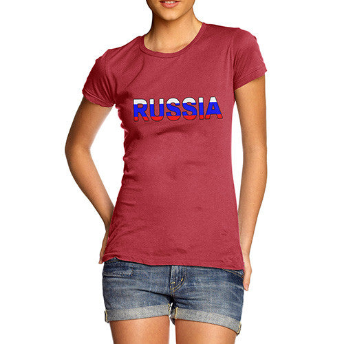 Women's Russia Flag Football T-Shirt