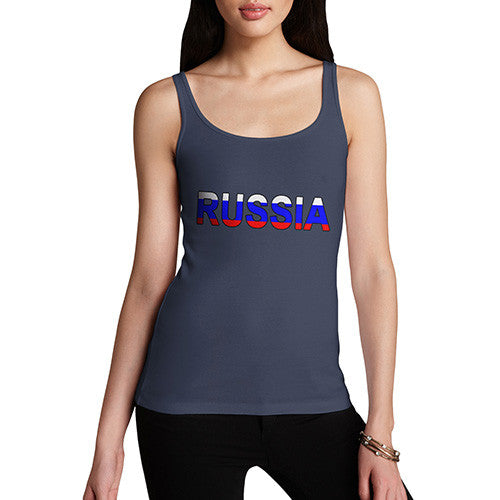 Women's Russia Flag Football Tank Top