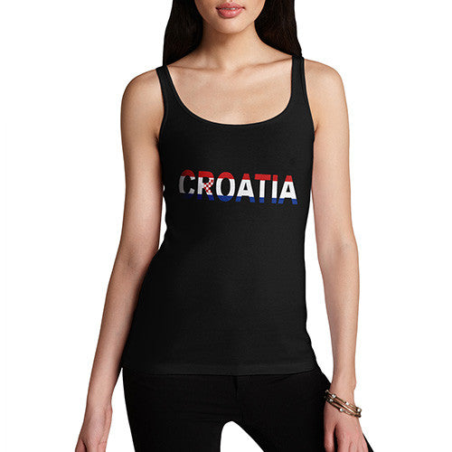 Women's Croatia Flag Football Tank Top
