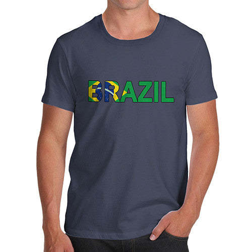 Men's Brazil Flag Football T-Shirt