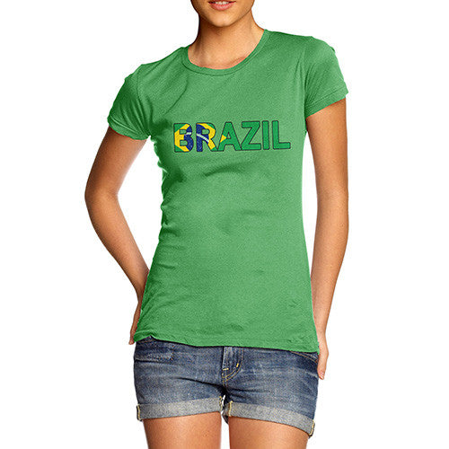 Women's Brazil Flag Football T-Shirt