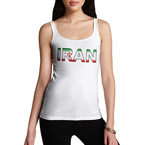 Women's Iran Flag Football Tank Top