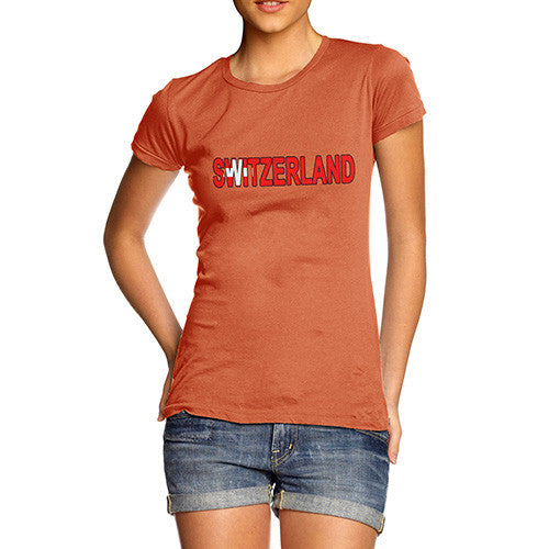Women's Switzerland Flag Football T-Shirt