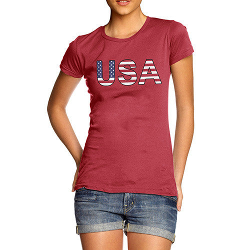 Women's USA Flag Football T-Shirt