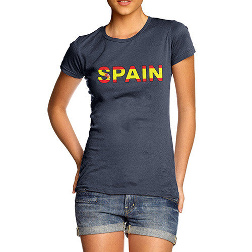 Women's Spain Flag Football T-Shirt