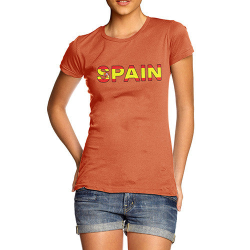 Women's Spain Flag Football T-Shirt