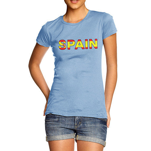 Women's Spain Flag Football T-Shirt