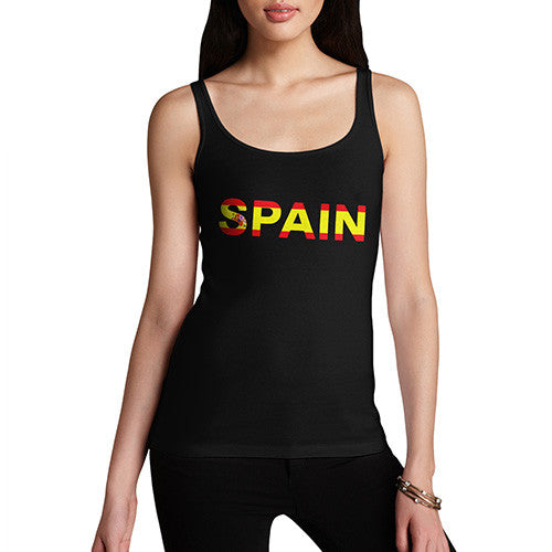 Women's Spain Flag Football Tank Top