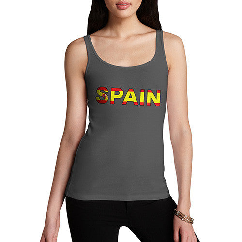 Women's Spain Flag Football Tank Top