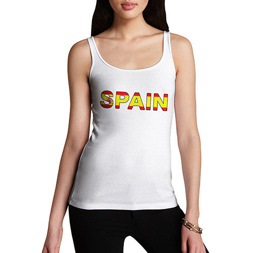 Women's Spain Flag Football Tank Top