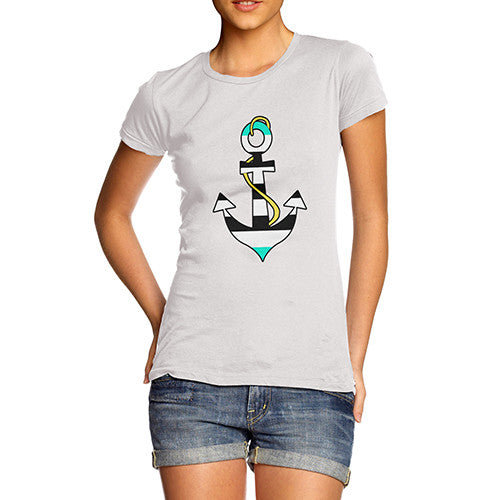 Womens Navy Sailor Anchor T-Shirt