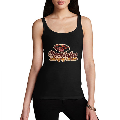 Womens Chocolate Makes My Day Better Tank Top