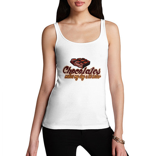 Womens Chocolate Makes My Day Better Tank Top