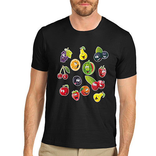 Mens Smiling Fruits T-Shirt