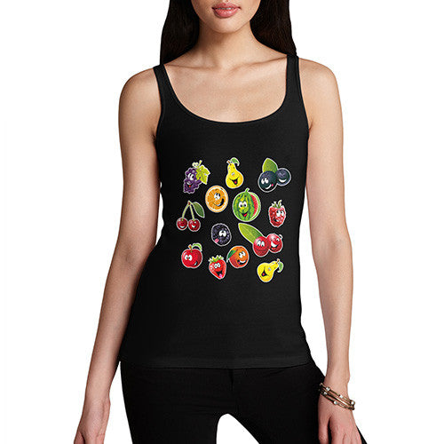 Womens Smiling Fruits Tank Top