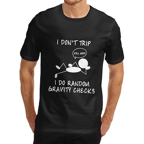 Mens Random Gravity Checks T-Shirt