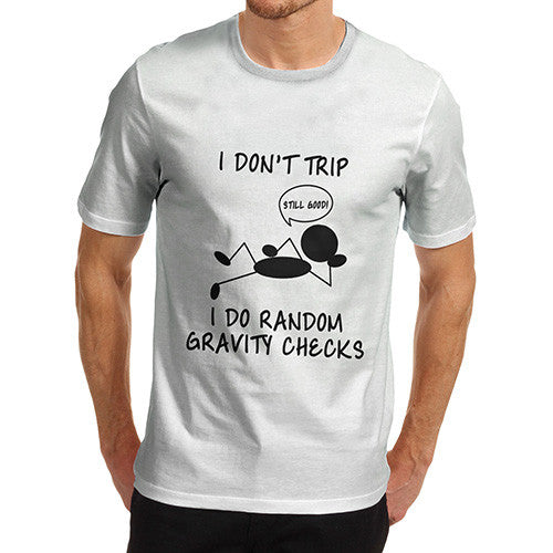 Mens Random Gravity Checks T-Shirt