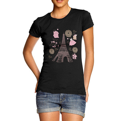 Womens Love Paris Shopping T-Shirt