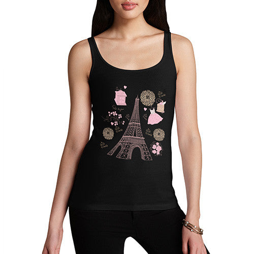 Womens Love Paris Shopping Tank Top