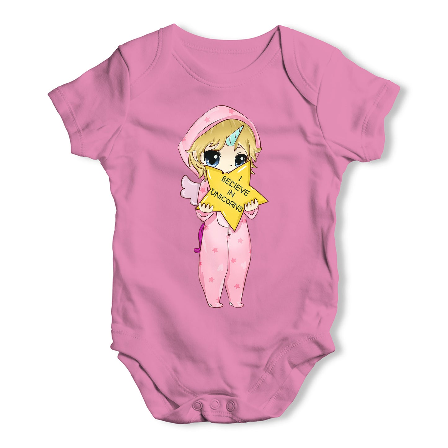 I Believe In Unicorns Girl Baby Grow Bodysuit