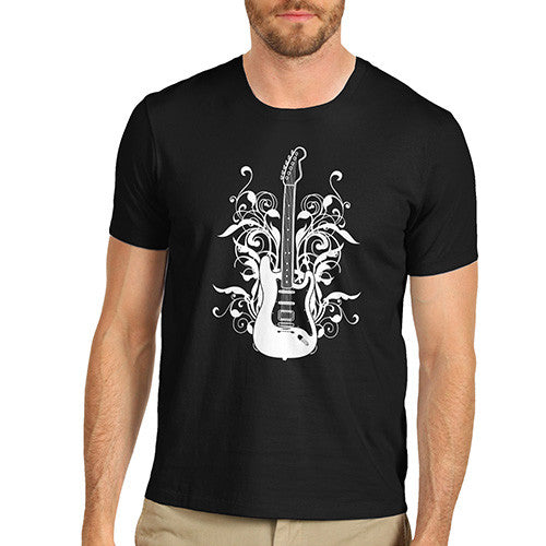 Mens Love Guitar Print T-Shirt