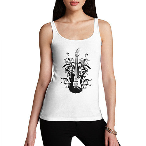 Womens Love Guitar Print Tank Top