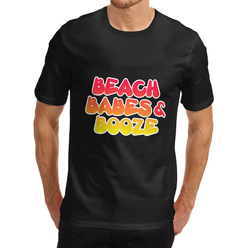 Mens Beach Babes & Booze T-Shirt