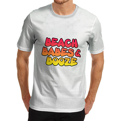 Mens Beach Babes & Booze T-Shirt