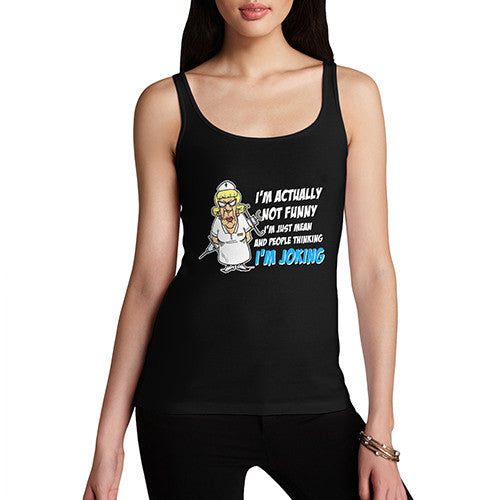 Womens Not Funny Just Mean Tank Top