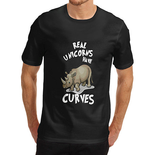 Mens Real Unicorns Have Curves T-Shirt