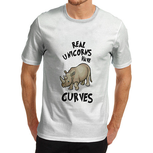 Mens Real Unicorns Have Curves T-Shirt