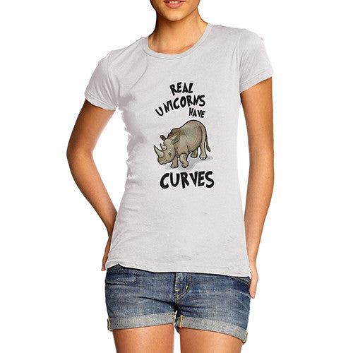 Womens Real Unicorns Have Curves T-Shirt