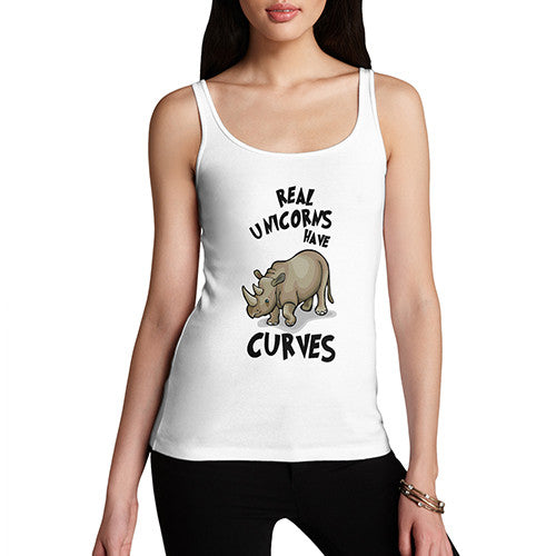 Womens Real Unicorns Have Curves Tank Top