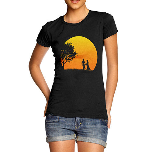 Womens Romantic Summer Sunset T-Shirt