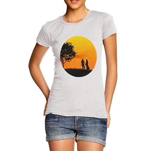 Womens Romantic Summer Sunset T-Shirt