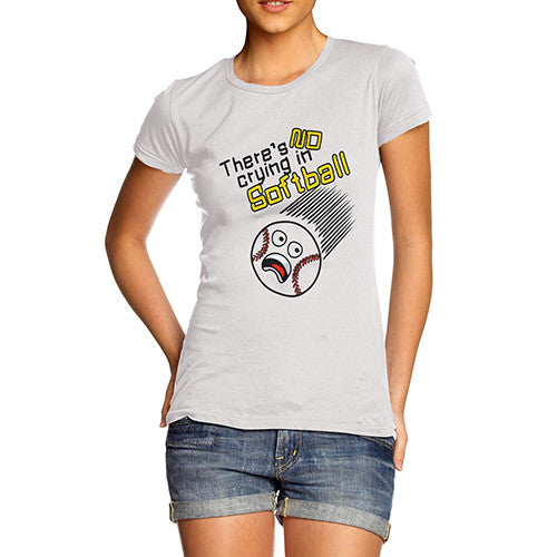 Womens No Crying In Softball T-Shirt