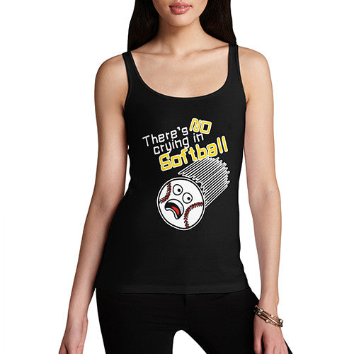 Womens No Crying In Softball Tank Top