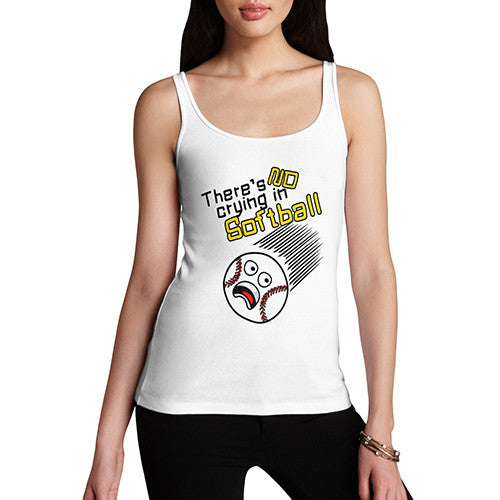 Womens No Crying In Softball Tank Top