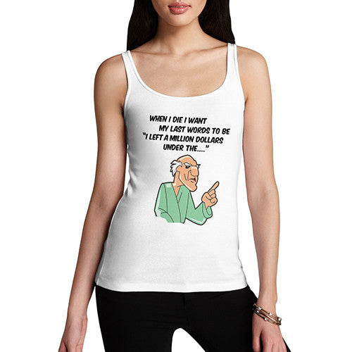 Womens Funny Last Words Tank Top