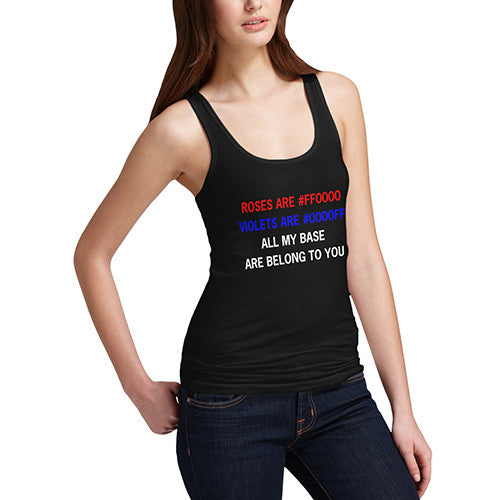 Womens Hex Colour All My Base Belong To You Tank Top