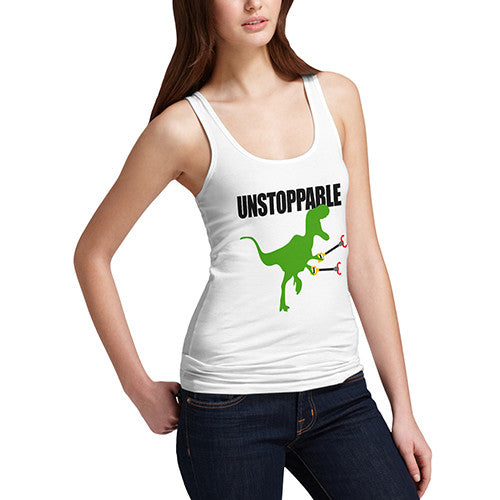 Womens Dinosaur Unstoppable T Rex Tank Top