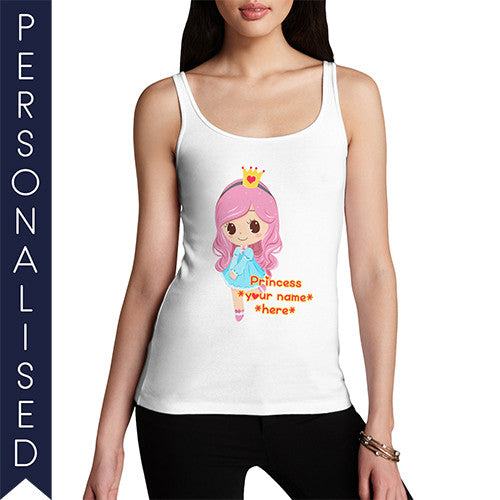 Womens Personalized Princess Tank Top - Twisted Envy Funny, Novelty and Fashionable tees