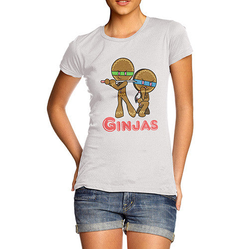 Womens Ginjas Ninja Gingerbread T-Shirt