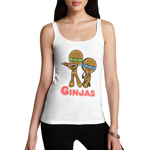 Womens Ginjas Ninja Gingerbread Tank Top