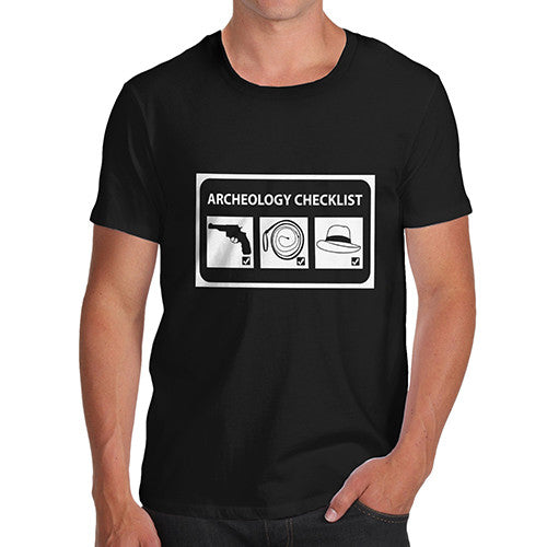 Mens Archaeology Checklist T-Shirt