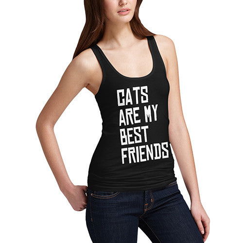 Womens Cats Are My Best Friends Tank Top