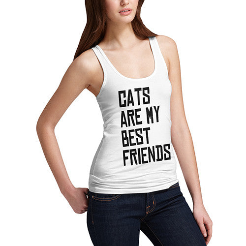 Womens Cats Are My Best Friends Tank Top